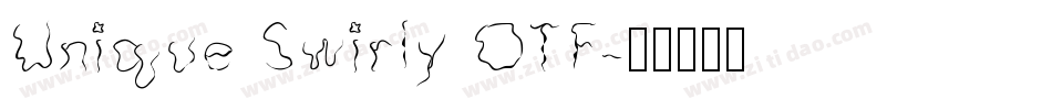 Unique Swirly OTF字体转换